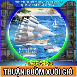 File psd tranh Thuận buồm xuôi gió 2023